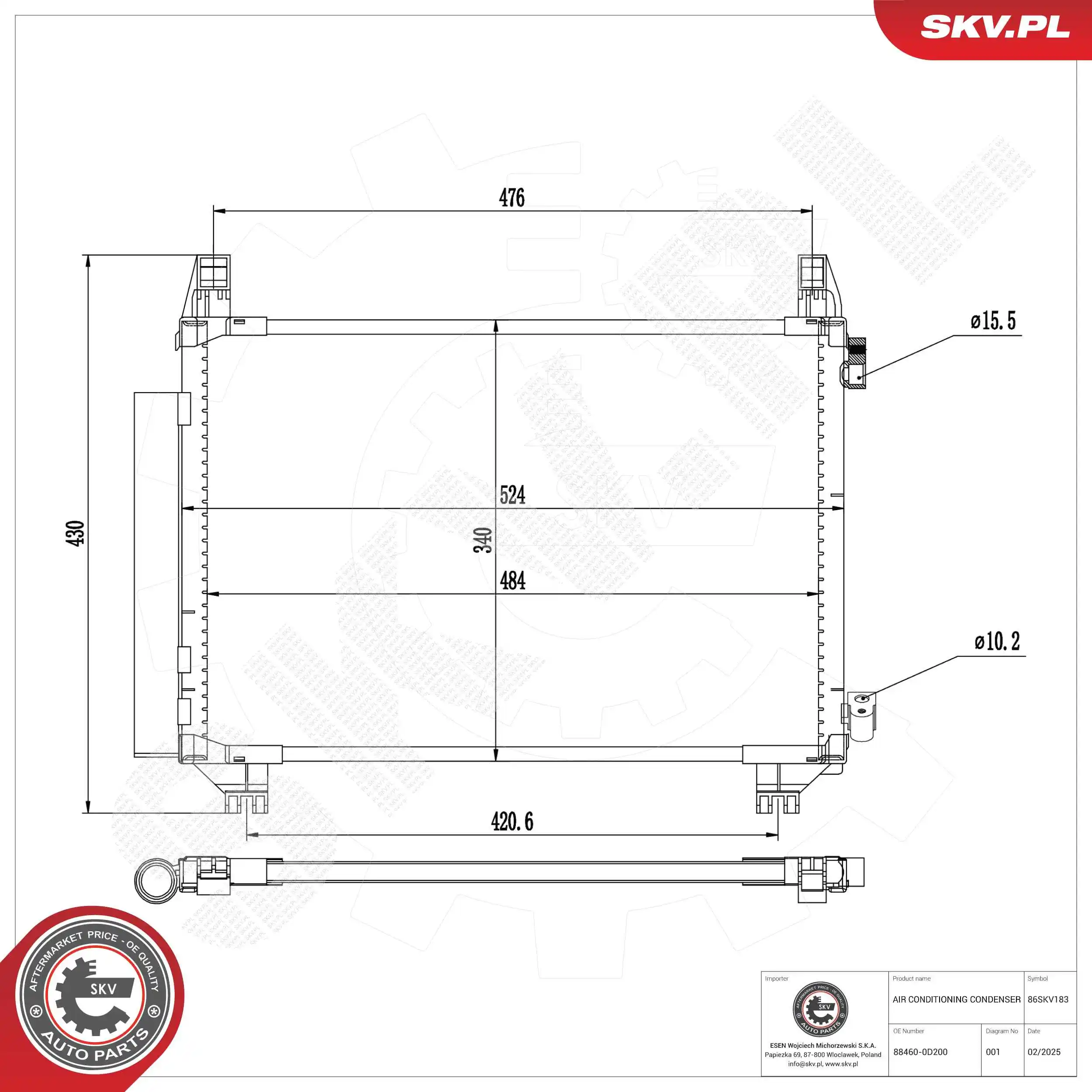 Condenser, air conditioning